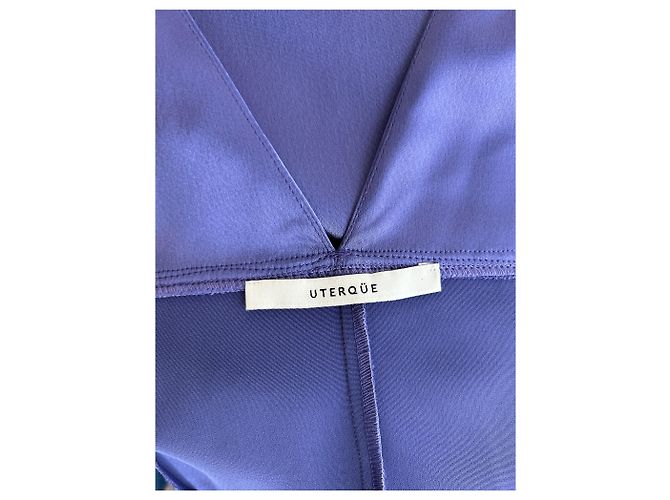 Uterque Lila Satin Kleid Lang - Ansicht 5