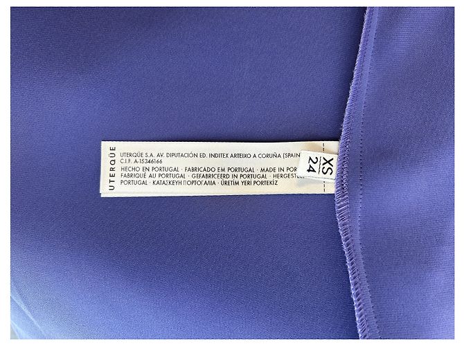 Uterque Lila Satin Kleid Lang - Ansicht 6