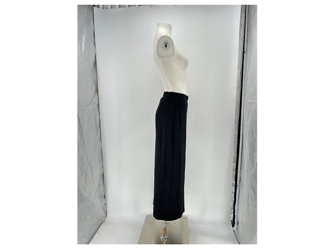 Falda larga negra de viscosa Selected M Negro - vista 3