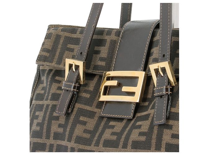 Fendi Sac à main en toile monogrammé Marrone - vista 10