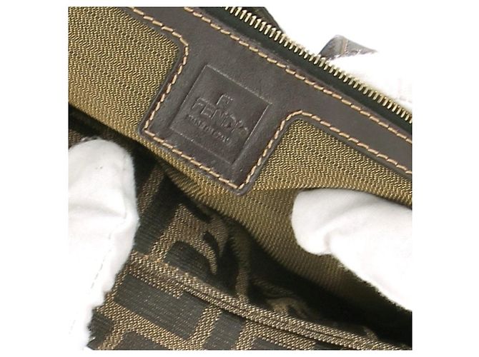 Fendi Sac à main en toile monogrammé Marrone - vista 11
