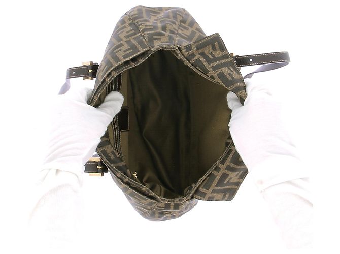 Fendi Sac à main en toile monogrammé Marrone - vista 13