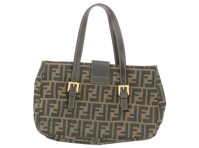 Fendi Sac à main en toile monogrammé Marrone - vista 2