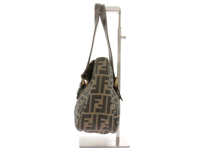 Fendi Sac à main en toile monogrammé Marrone - vista 3