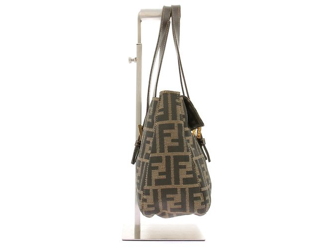 Fendi Sac à main en toile monogrammé Marrone - vista 4