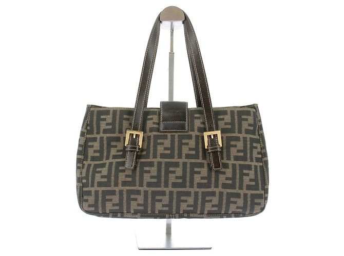 Fendi Sac à main en toile monogrammé Marrone - vista 8