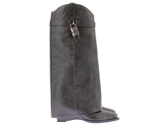 Givenchy Stivali "Shark" in pelle invecchiata Nero - vista 4