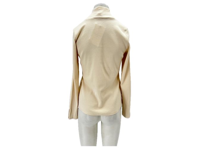 SéZane Rollkragenpullover ecru Baumwolle Beige - Ansicht 2