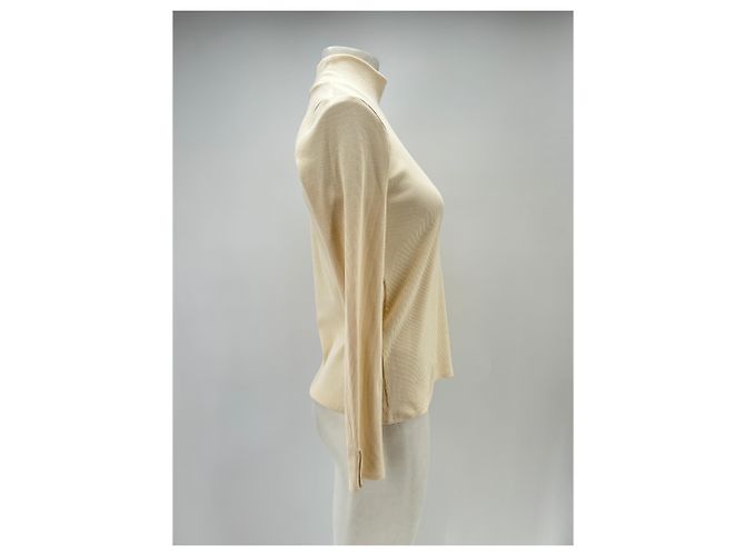 SéZane Rollkragenpullover ecru Baumwolle Beige - Ansicht 3