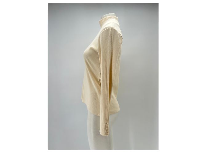 SéZane Rollkragenpullover ecru Baumwolle Beige - Ansicht 4