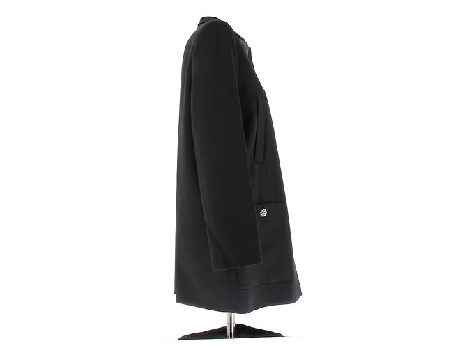 Prada Wolljacke Schwarz mit Strassknöpfen - Ansicht 3