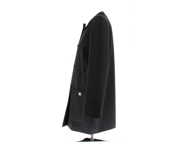 Prada Wolljacke Schwarz mit Strassknöpfen - Ansicht 4