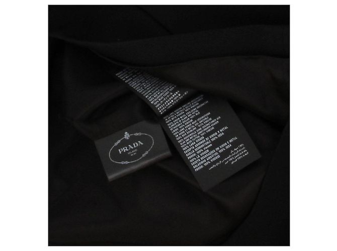 Prada Wolljacke Schwarz mit Strassknöpfen - Ansicht 7