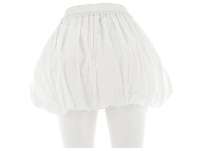 Autre Marque Gonna corta bianca in cotone SWF Bianco - vista 2
