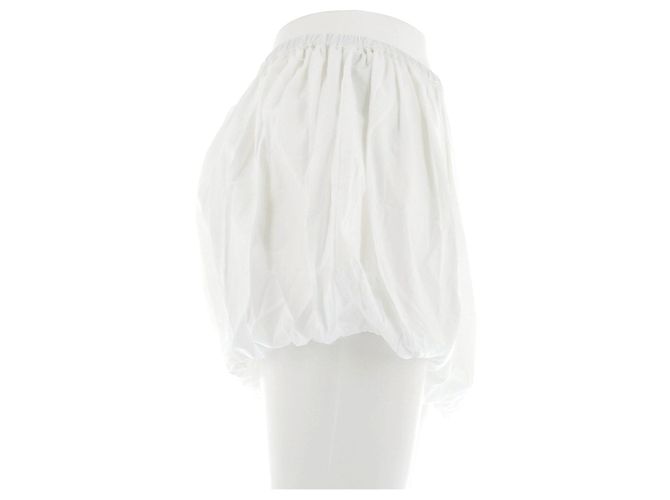 Autre Marque Gonna corta bianca in cotone SWF Bianco - vista 3