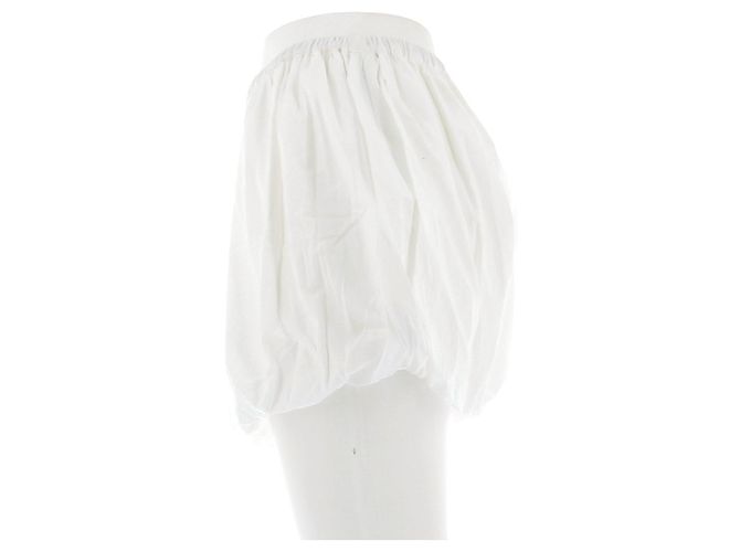 Autre Marque Gonna corta bianca in cotone SWF Bianco - vista 4