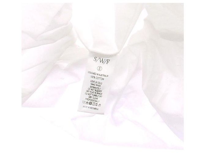 Autre Marque Gonna corta bianca in cotone SWF Bianco - vista 6