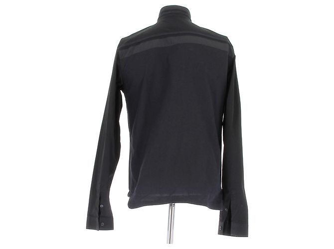 Camisa Dior preta de algodão com zíper Preto - vista 2