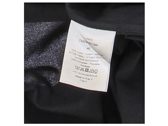 Camisa Dior preta de algodão com zíper Preto - vista 6