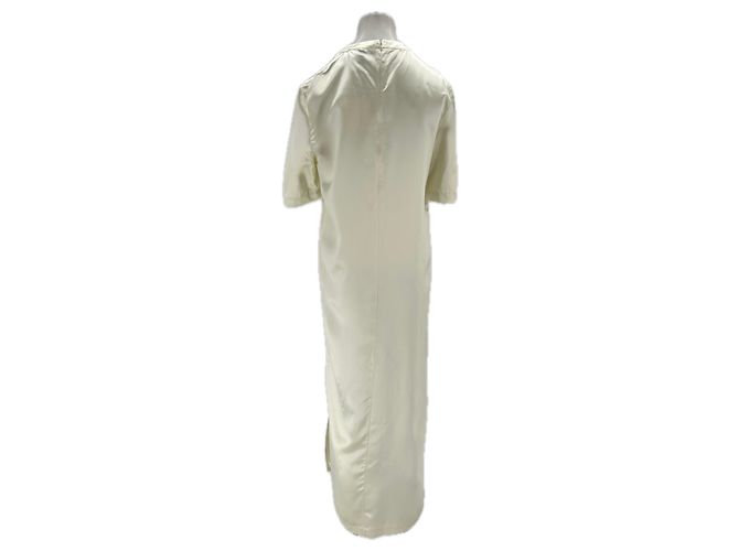 Autre Marque Robe maxi en soie Tuga beige LOULOU STUDIO - vue 2