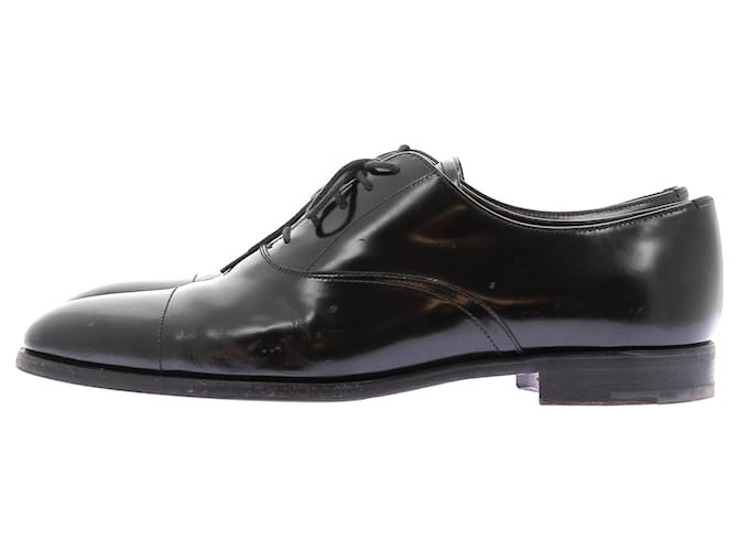 Derby Prada in pelle nera Nero - vista 3