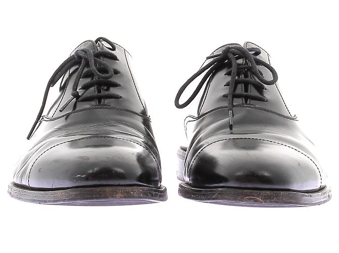 Derby Prada in pelle nera Nero - vista 4