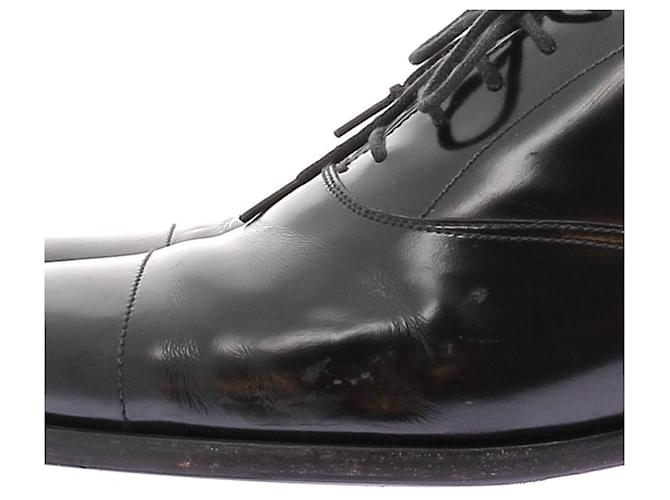 Derby Prada in pelle nera Nero - vista 8