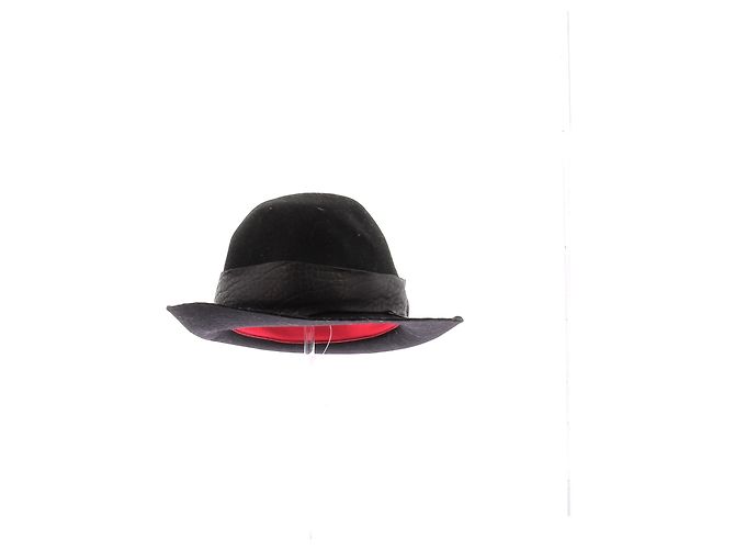 Autre Marque Cappello in lana e pelle Nero - vista 4