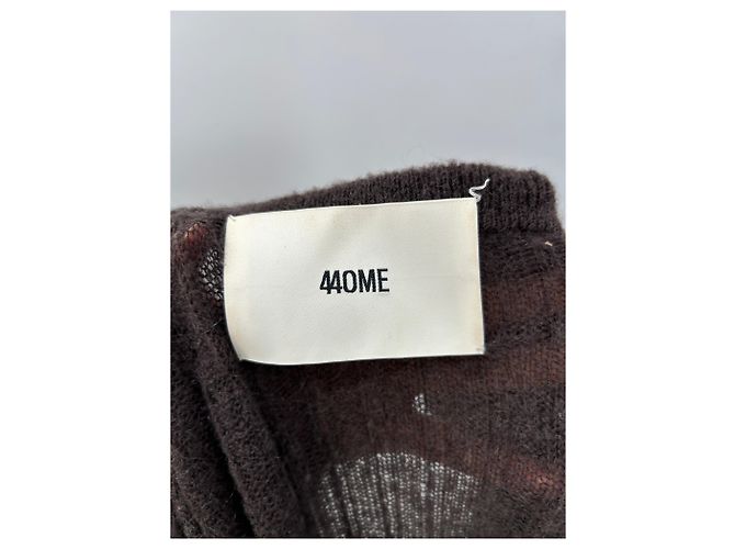 Autre Marque Braunes Mohair Oberteil mit langen Ärmeln 44OME - Ansicht 5