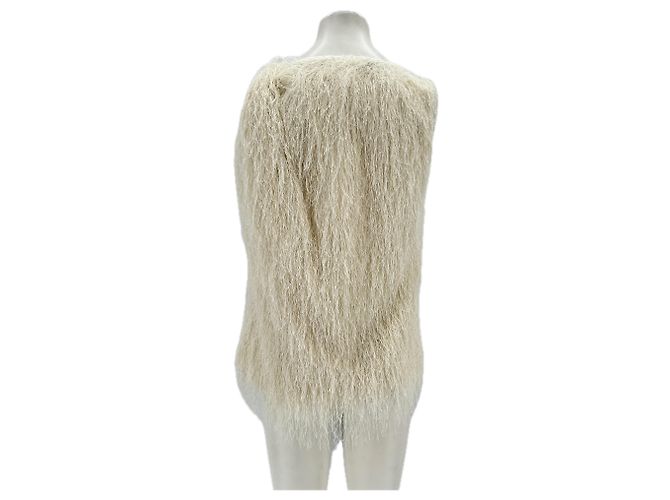 Autre Marque Top sin mangas blanco con flecos CLEA - vista 2