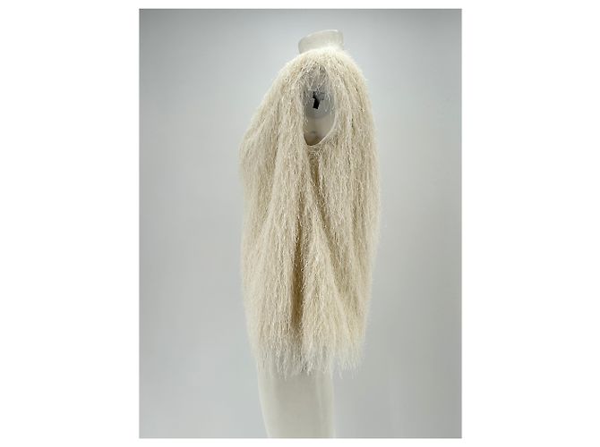 Autre Marque Top sin mangas blanco con flecos CLEA - vista 3