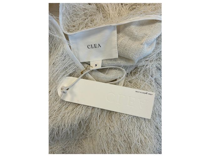 Autre Marque Top sin mangas blanco con flecos CLEA - vista 5