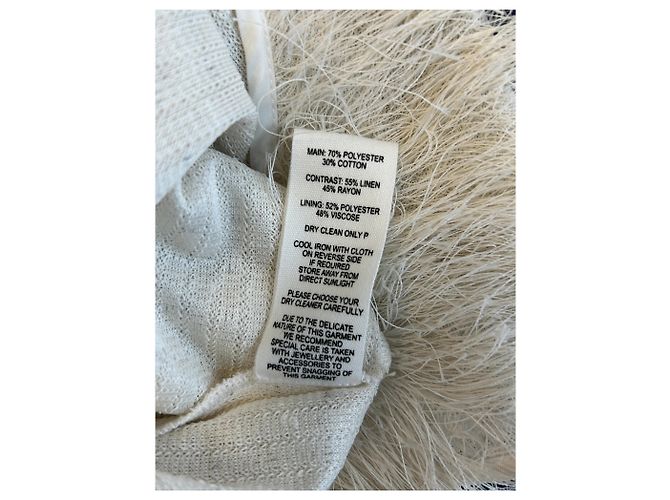 Autre Marque Top sin mangas blanco con flecos CLEA - vista 6
