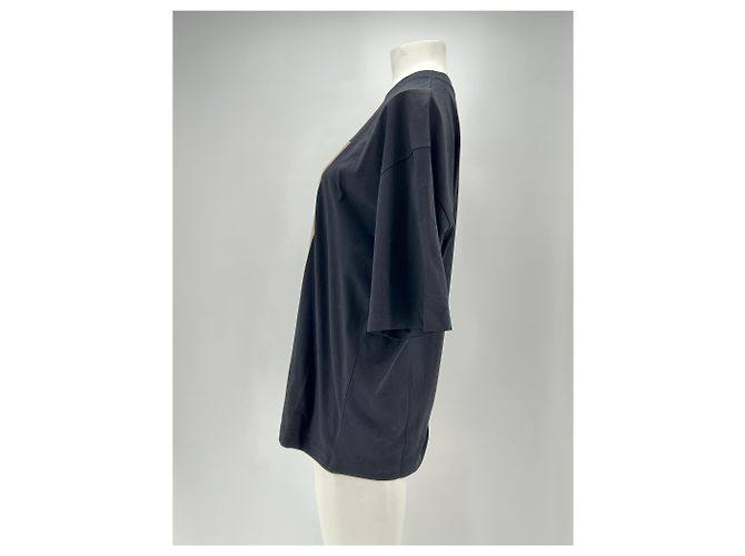 Autre Marque T-shirt nera stampata a maniche corte BOUGUESSA Nero - vista 4