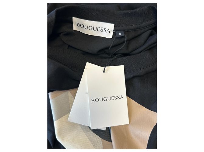 Autre Marque T-shirt nera stampata a maniche corte BOUGUESSA Nero - vista 5