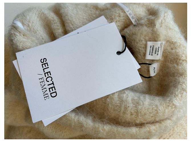 Suéter Selected beige de lana M - vista 5