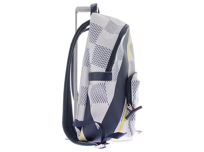 Louis Vuitton Zaino bianco e blu a scacchi Blu navy - vista 4