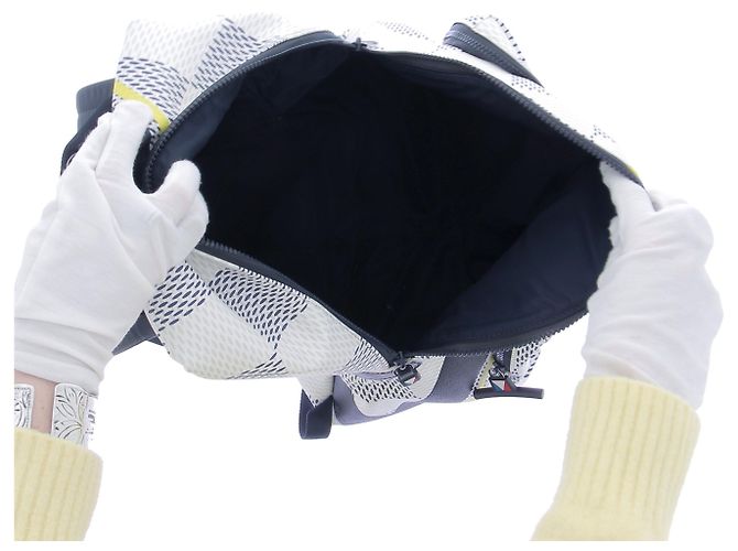 Louis Vuitton Zaino bianco e blu a scacchi Blu navy - vista 6