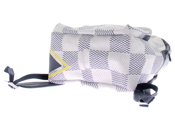 Louis Vuitton Zaino bianco e blu a scacchi Blu navy - vista 7
