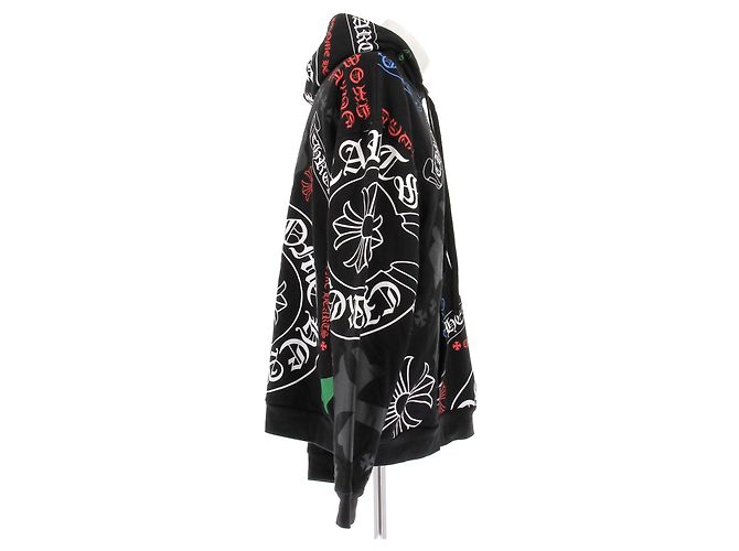 Chrome Hearts Schwarzer Hoodie mit Logo Baumwolle XL - Ansicht 3