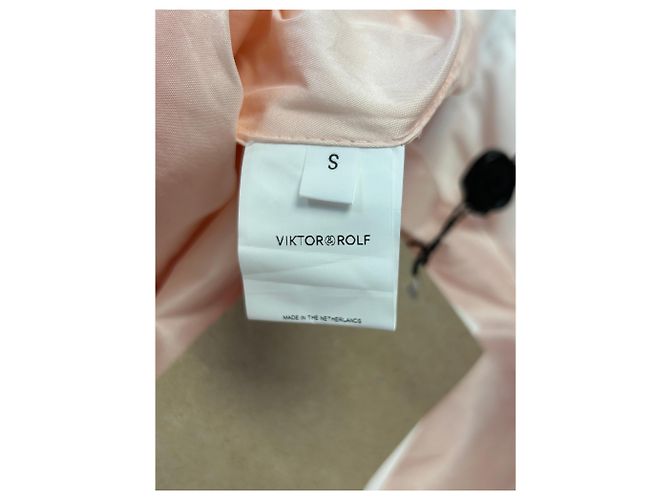 Viktor & Rolf Trägerloses Chiffonkleid in Orange - Ansicht 5