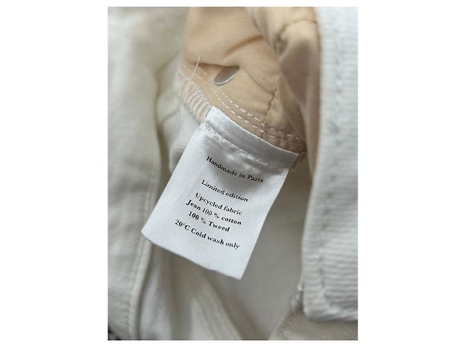 Autre Marque Jeans blancos con bordado The Etiquette - vista 4