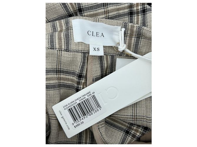 Autre Marque Falda larga de cuadros taupe CLEA Castaño - vista 3