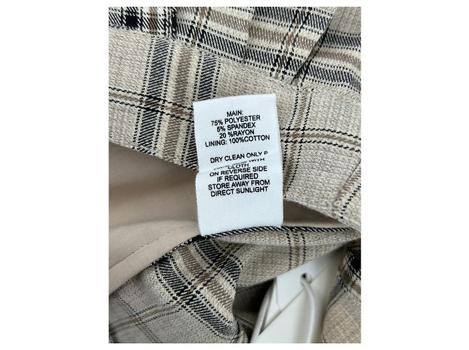 Autre Marque Falda larga de cuadros taupe CLEA Castaño - vista 4