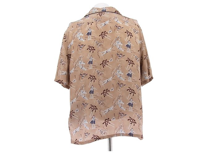 Camicia stampata Prada beige in viscosa - vista 2