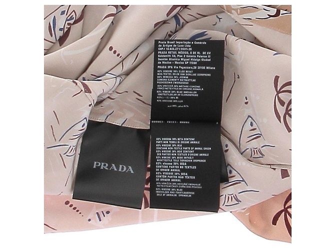 Camicia stampata Prada beige in viscosa - vista 7