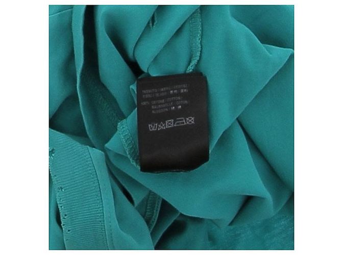 Camiseta Balenciaga com logo turquesa de algodão - vista 5