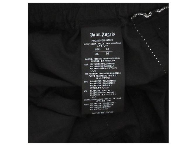 Pantaloni neri Palm Angels con logo Nero - vista 3