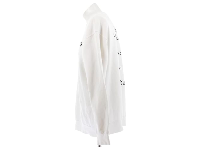 Palm Angels Weißer Baumwollpullover mit Logo - Ansicht 4
