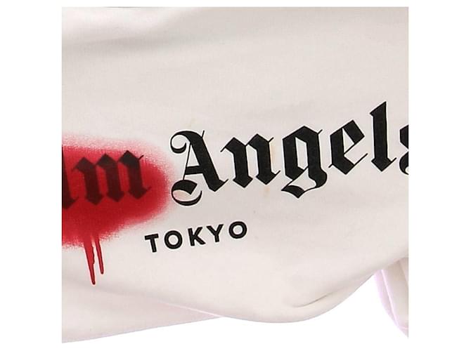 Palm Angels Weißer Baumwollpullover mit Logo - Ansicht 5